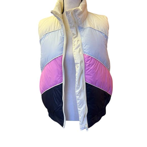 Marine Layer Antuco Archive reversible puffer vest colorblock water resistant M - Picture 2 of 12